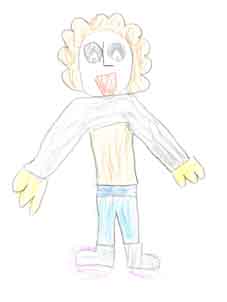 Christine von den Kindern gemalt Christine von den Kindern gemalt