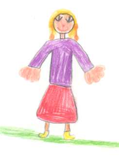 Hanne von den Kindern gemalt Hanne von den Kindern gemalt
