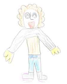 Christine von den Kindern gemalt Christine von den Kindern gemalt