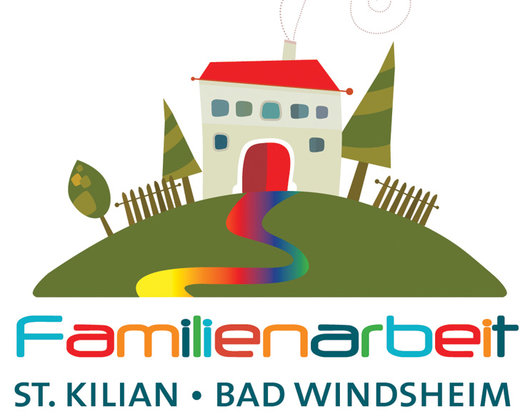 Das Logo der Familienarbeit: In diesem Haus sind Große und Kleine herzlich willkommen!