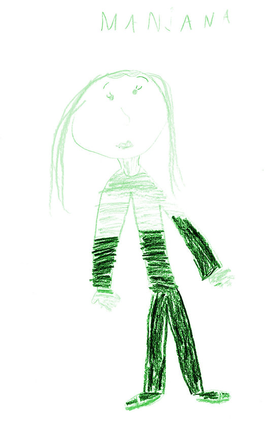 Manjana von den Kindern gemalt