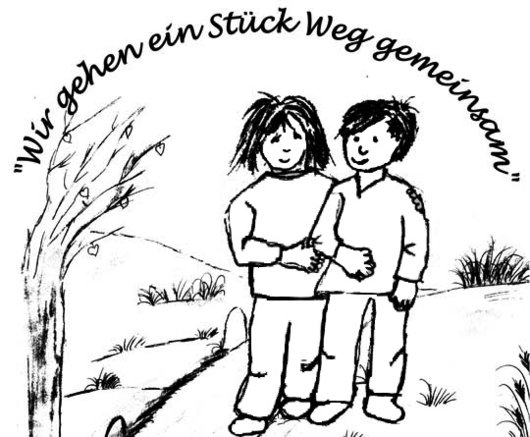 Logo des Kindergartens: Gemeinsam auf dem Weg